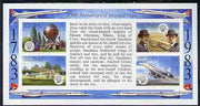 Lesotho 1983 Manned Flight imperf booklet pane containing 4 values unmounted min, as SG 545a