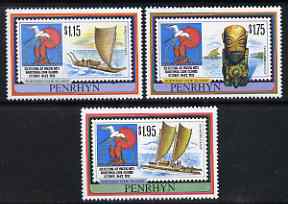 Cook Islands - Penryhn 1992 Festival of Pacific Arts perf set of 3 unmounted mint SG 466-68