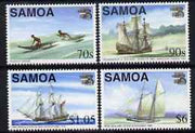 Samoa 1999 Australia 99 Stamp Exhibition perf set of 4 (Maritime Heritage) unmounted mint SG 1038-41