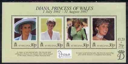 St Helena 1998 Princess Diana Commemoration perf m/sheet unmounted mint SG MS761