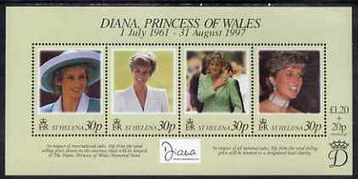 St Helena 1998 Princess Diana Commemoration perf m/sheet unmounted mint SG MS761