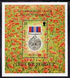 St Helena 1995 50th Anniversary of end of World War II perf m/sheet unmounted mint SG MS 698