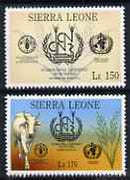 Sierra Leone 1992 Anniversaries & Events - International Conference on Nutrition perf set of 2 unmounted mint SG 1943-44*