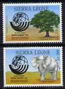 Sierra Leone 1992 Anniversaries & Events - United Nations Summit 92 perf set of 2 unmounted mint SG 1947 & 49*