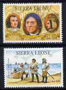Sierra Leone 1992 Anniversaries & Events - Columbus perf set of 2 unmounted mint SG 1950-51*