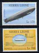 Sierra Leone 1992 Anniversaries & Events - Graf Zeppelin perf set of 2 unmounted mint SG 1945 & 53*