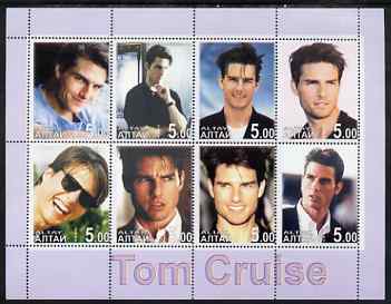 Altaj Republic 2002 Tom Cruise perf sheetlet containing set of 8 values unmounted mint