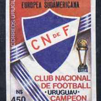 Uruguay 1991 National Football Club Winners 450p (Club Badge) imperf unmounted mint, SG 2058