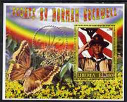 Liberia 2006 Scouts by Norman Rockwell #2 perf m/sheet with Butterfly, fine cto used