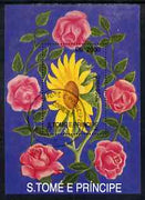 St Thomas & Prince Islands 1993 Flowers perf m/sheet fine cto used
