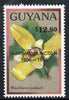 Guyana 1990 (?) Abraham Lincoln opt on $12.80 orchid (Maxillaria p) from World Personalities overprints, unmounted mint as SG type 465