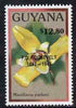 Guyana 1990 (?) F D Roosevelt opt on $12.80 orchid (Maxillaria p) from World Personalities overprints, unmounted mint as SG type 465