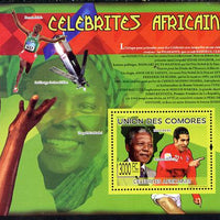 Comoro Islands 2009 African Celebrities perf s/sheet unmounted mint