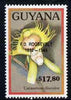 Guyana 1990 (?) F D Roosevelt opt on $17.80 orchid (Catasetum d) from World Personalities overprints, unmounted mint as SG type 465