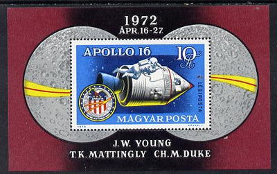 Hungary 1972 Apollo 16 m/sheet unmounted mint SG MS 2726 (Mi Bl 93)