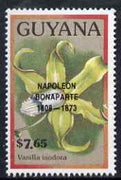Guyana 1990 (?) Napoleon Bonaparte opt on $7.65 orchid (Vanilla i) from World Personalities overprints, unmounted mint as SG type 465