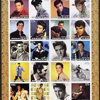 Benin 2003 Elvis Presley imperf sheetlet containing set of 20 values unmounted mint