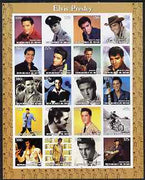 Benin 2003 Elvis Presley imperf sheetlet containing set of 20 values unmounted mint