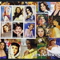 Benin 2003 Actresses large imperf sheet containing 6 values, (showing B Bardot, Greta Garbo, Liz Taylor, Ingrid Bergman, Sophia Loren & Joan Fontaine) unmounted mint