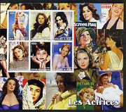 Benin 2003 Actresses large imperf sheet containing 6 values, (showing B Bardot, Greta Garbo, Liz Taylor, Ingrid Bergman, Sophia Loren & Joan Fontaine) unmounted mint