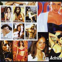 Ivory Coast 2003 Actresses large imperf sheet containing 6 values, (showing C Zeta-Jones, J Lopez, P Cruz etc) unmounted mint