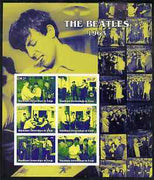 Congo 2004 The Beatles (1963) large imperf sheet containing 6 values, unmounted mint