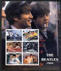 Congo 2004 The Beatles (1964) large imperf sheet containing 6 values, unmounted mint