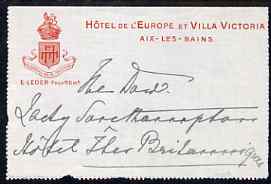 Great Britain 1907 Letter sheet from PRINCESS CHRISTIAN to the Lady Southampton inviting her to luncheon with Madame d'Erlanger. (Lady Ismay Southampton was Lady-in-Waiting to Queen Victoria from 1878 until her death in 1901 and c……Details Below