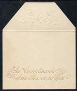 Great Britain 1890's Christmas card from ARTHUR, Duke of Connaught) to Countess Southampton, Osborne - Arthur was Queen Victoria's seventh child.,(Lady Ismay Southampton was Lady-in-Waiting to Queen Victoria from 1878 until her death in 1901)
