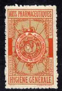 Cinderella - France 1900c Pharmaceutical & Hygiene Exhibition,,perf label, fine with full gum