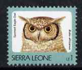Sierra Leone 1992-99 Birds 1L Spotted Eagle Owl (without imprint) unmounted mint SG 1893A