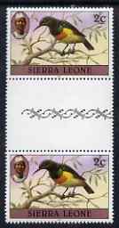 Sierra Leone 1980-82 Birds - Sunbird 2c (with 1982 imprint date) unmounted mint gutter pair SG 623B*
