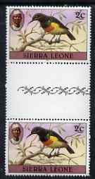 Sierra Leone 1980-82 Birds - Sunbird 2c (with 1981 imprint date) unmounted mint gutter pair SG 623B*