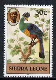 Sierra Leone 1980-82 Birds - Turaco 30c (with 1981 imprint date) unmounted mint SG 630B*