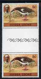 Sierra Leone 1980-82 Birds - Spur Winged Goose 5c (with 1981 imprint date) unmounted mint gutter pairSG 625B*