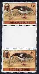 Sierra Leone 1983 Spur winged goose 5c (with 1983 imprint) unmounted mint gutterpair SG 763