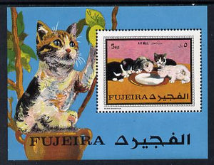 Fujeira 1970 Cats perf m/sheet unmounted mint (Mi BL 34A)