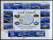 Cook Islands 2010 The Islands perf sheetlet containing 15 values numbered from a limited printing, unmounted mint