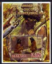 Malawi 2006 Discovery of Neanderthal Man perf m/sheet #1 with Scout Logo unmounted mint
