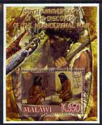Malawi 2006 Discovery of Neanderthal Man perf m/sheet #1 with Scout Logo unmounted mint