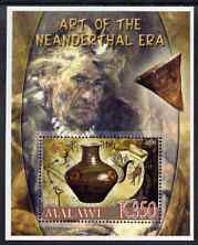 Malawi 2006 Art of the Neanderthal Period perf m/sheet #1 with Scout Logo unmounted mint