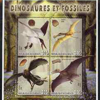 Djibouti 2006 Dinosaurs & Fossils #2 perf sheetlet containing set of 4 unmounted mint