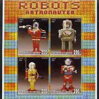 Djibouti 2006 Robots - Astronauts perf sheetlet containing 4 values unmounted mint