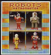 Djibouti 2006 Robots - Astronauts perf sheetlet containing 4 values unmounted mint