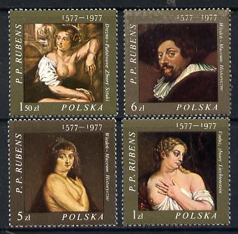 Poland 1977 Rubens Paintings set of 4 unmounted mint SG 2484-87