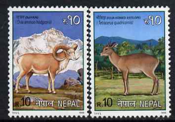 Nepal 1999 Mammals perf set of 2 unmounted mint, SG 698-99