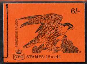 Great Britain 1968-70 Birds - Perigrine Falcon (red cover Sept 1968) 6s booklet complete and fine, SG QP41