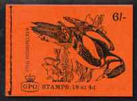 Great Britain 1968-70 Birds - Pied Woodpecker (red cover Nov 1968) 6s booklet complete and fine, SG QP43