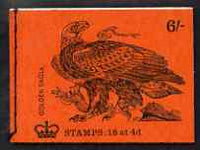Great Britain 1968-70 Birds - Golden Eagle (red cover Oct 1970) 6s booklet complete and fine, SG QP55