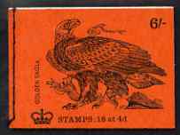 Great Britain 1968-70 Birds - Golden Eagle (red cover Oct 1970) 6s booklet complete and fine, SG QP55